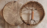 Handcrafted Shaman Drum 16" 20" 24" Goat Skin, Viking Leather Style - Native American Frame Drum Authentic Sound & Artistry