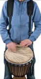 Djembe belt Black, Djembe Backpack
