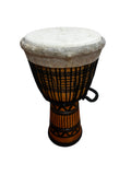 Djembe Master – Mahogany Wood Drum with Natural Goat Skin Head, 26" Tall, 12–13" Diameter
