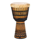 Djembe Master – Mahogany Wood Drum with Natural Goat Skin Head, 26" Tall, 12–13" Diameter