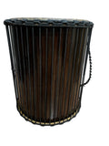 Dundun made of  Teak finish 24 inch, dia 18", Dunun, stick include