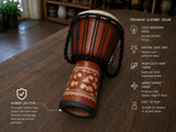 Djembe Standard Linecarv, 16" tall,  8" head, NK149