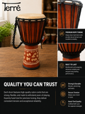 Djembe Standard linecarv, 20" tall, 10" head, NK149