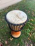 New Djembe Master Mali Style carv, 24" tall, 12" head