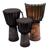 New Djembe Standard linecarv, 24" tall, 12" head, NK190 Dragon