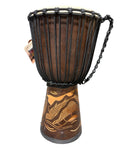 New Djembe Standard linecarv, 24" tall, 12" head, NK190 Dragon