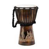 Handcrafted Djembe Drums - Carved Flamme Collection - Authentic Sound- Perfect for Beginners and Pros 10" 12' 16" 20" 24"  tall.