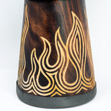 Handcrafted Djembe Drums - Carved Flamme Collection - Authentic Sound- Perfect for Beginners and Pros 10" 12' 16" 20" 24"  tall.