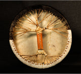 Shaman Drum Made of Goat Skin with Hair - Viking Leather Style 16" 20" - Melodic Rituals, Cultural Artistry