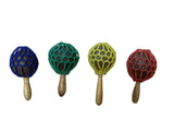 Terre Shekere Ball - Handcrafted 9 inches in length and 4 inches in head Coconut Instrument with Colorful Glass Beads for Vibrant Sound