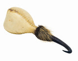 Terré Shamanshaker Handmade from Chamois Antler and Goat Skin with Feather Totem – Native Style in Sizes S & L Two sounds  Ocean or Rain