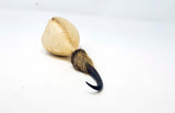 Terré Shamanshaker Handmade from Chamois Antler and Goat Skin with Feather Totem – Native Style in Sizes S & L Two sounds  Ocean or Rain