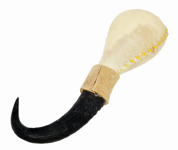 Terré Shamanshaker Handmade from Chamois Antler and Goat Skin with Feather Totem – Native Style in Sizes S & L Two sounds  Ocean or Rain