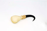 Terré Shamanshaker Handmade from Chamois Antler and Goat Skin with Feather Totem – Native Style in Sizes S & L Two sounds  Ocean or Rain
