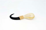 Terré Shamanshaker Handmade from Chamois Antler and Goat Skin with Feather Totem – Native Style in Sizes S & L Two sounds  Ocean or Rain