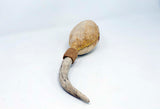 Terré Shamanshaker Handmade from Deer Antler and Cowhide with Feather Totem – Traditional Native Style in S, M & L Sizes, Two sounds  Ocean or Rain