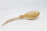 Terré Shamanshaker Handmade from Deer Antler and Cowhide with Feather Totem – Traditional Native Style in S, M & L Sizes, Two sounds  Ocean or Rain