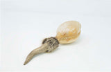 Terré Shamanshaker Handmade from Deer Antler and Cowhide with Feather Totem – Traditional Native Style in S, M & L Sizes, Two sounds  Ocean or Rain