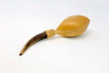 Terré Shamanshaker Handmade from Deer Antler and Cowhide with Feather Totem – Traditional Native Style in S, M & L Sizes, Two sounds  Ocean or Rain