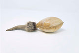 Terré Shamanshaker Handmade from Deer Antler and Cowhide with Feather Totem – Traditional Native Style in S, M & L Sizes, Two sounds  Ocean or Rain