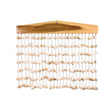 Terre Exotic Bar Chimes with 7 Rows of 24 Natural Nuts – Pangi, Juju, Chacha, Pala Options – Soothing Percussion Instrument