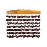 Terre Exotic Bar Chimes with 7 Rows of 24 Natural Nuts – Pangi, Juju, Chacha, Pala Options – Soothing Percussion Instrument