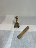 Tibetan Bell Handmade in Indian Tibetan Bell made of brass Useful for yoga prayer meditation singing and spiritual mantra rituals Tibetan Buddhist Meditation Bell Set(4.5 inch)