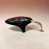 Terre 12 Hole Andean Ceramic Ocarina Chile Handmade Folk 4 x 6 Inch