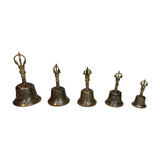 Tibetan Bell Handmade in Indian Tibetan Bell made of brass Useful for yoga prayer meditation singing and spiritual mantra rituals (8.5 inches)