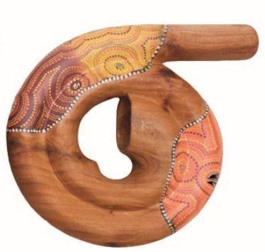 Didgeridoo, Didghorn Mahagony Wood, Spiral, 12