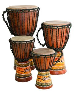 Djembe Beginner Paint, 20" tall, 8.5-9.5" head