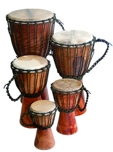 Djembe Beginner Plain, 20" tall, 8.5-9.5" head