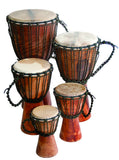 Djembe Beginner Drum 24" Tall 9-10.5" Head Mahogany Wood Goat Skin
