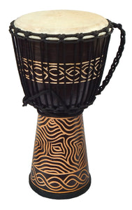 Djembe Standard Linecarv, 16" tall,  8" head, NK047