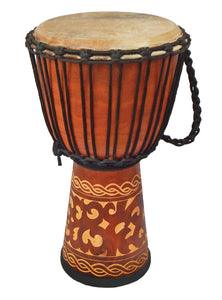 Djembe Standard Linecarv, 16" tall,  8" head, NK149