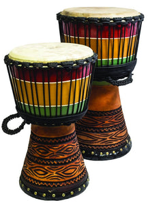 New Djembe Master Mali Style Rasta carv, 24" tall, 12.5-13" head