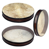 Natural Sounding Percussion Ocean Drum with Wave Beads and Hardwood Frame, Goat and Plexy-Skin 12" inch