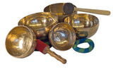 Singing Bowl Handmade Meditation Healing Bowl With Mallet and felt Made of Brass-Bronze(6.3 inch)